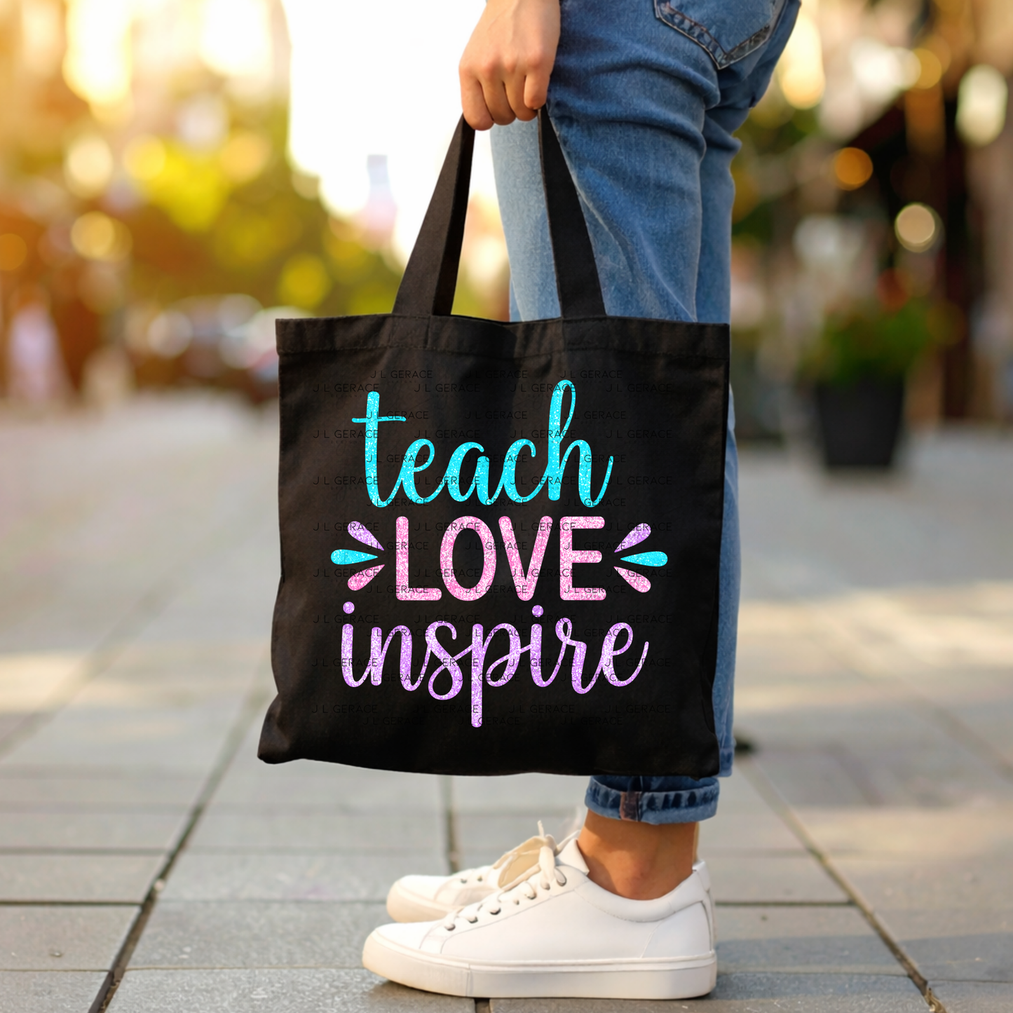 Teach Love Inspire Teacher Color PNG
