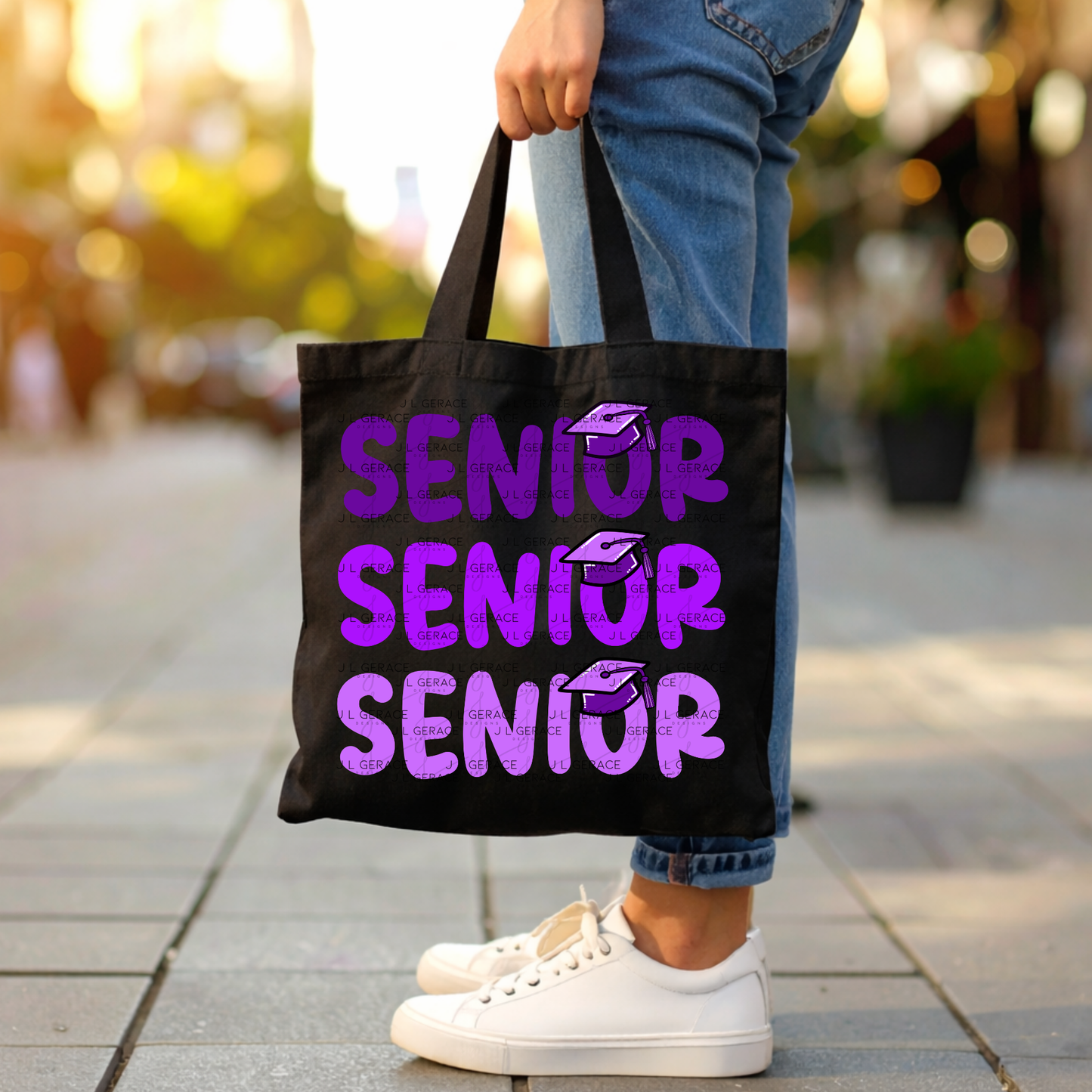 Senior PNG – Purple Graduation Cap Lettering Design