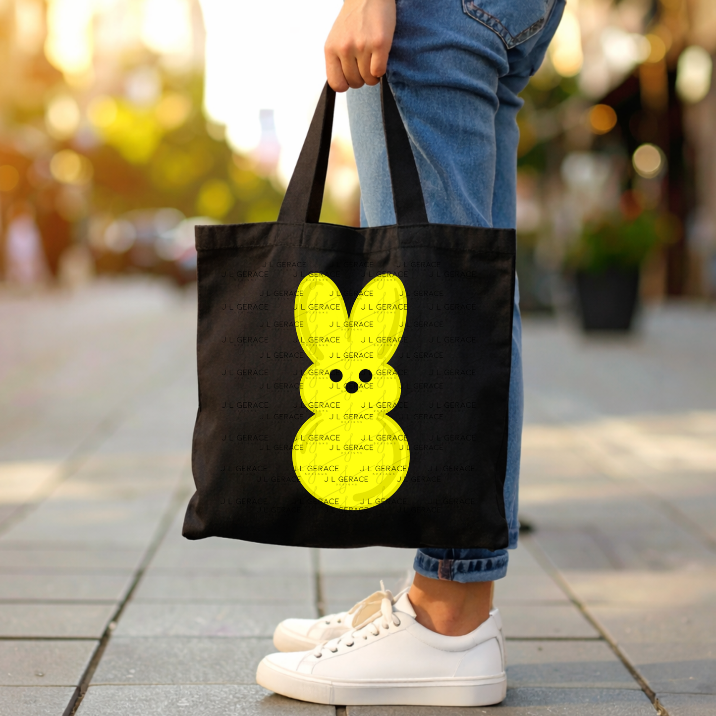 Yellow Bunny Peep Easter Clipart Sublimation PNG