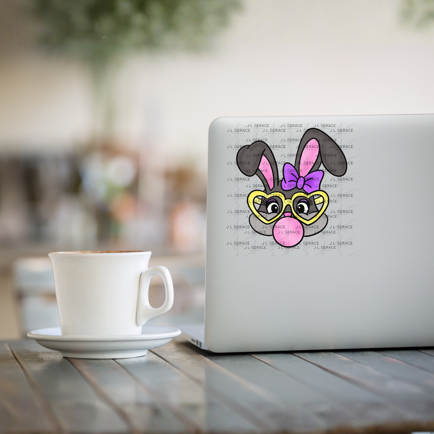 Cute Easter Bunny with Glasses PNG
