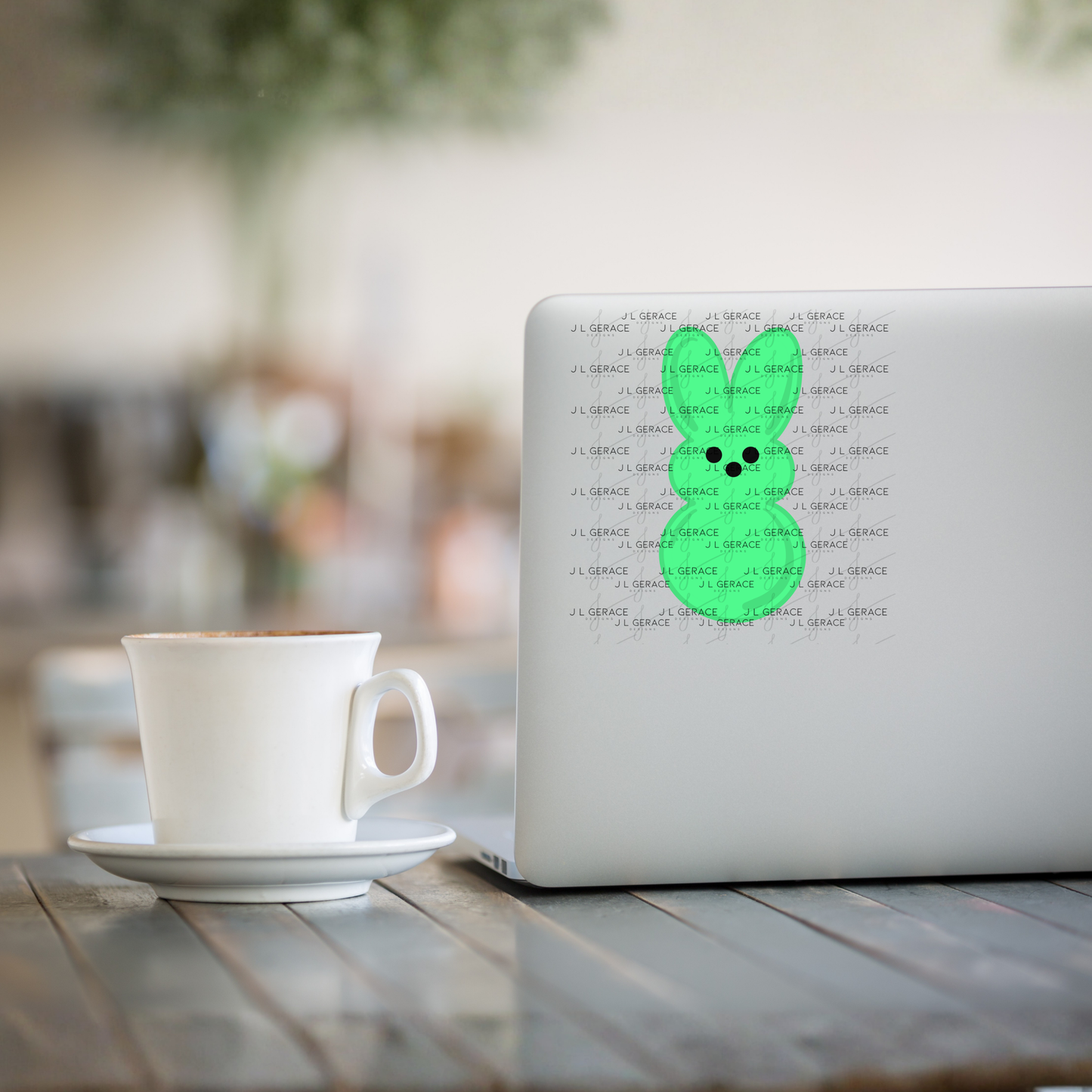 Green Bunny Peep Easter Clipart Sublimation PNG