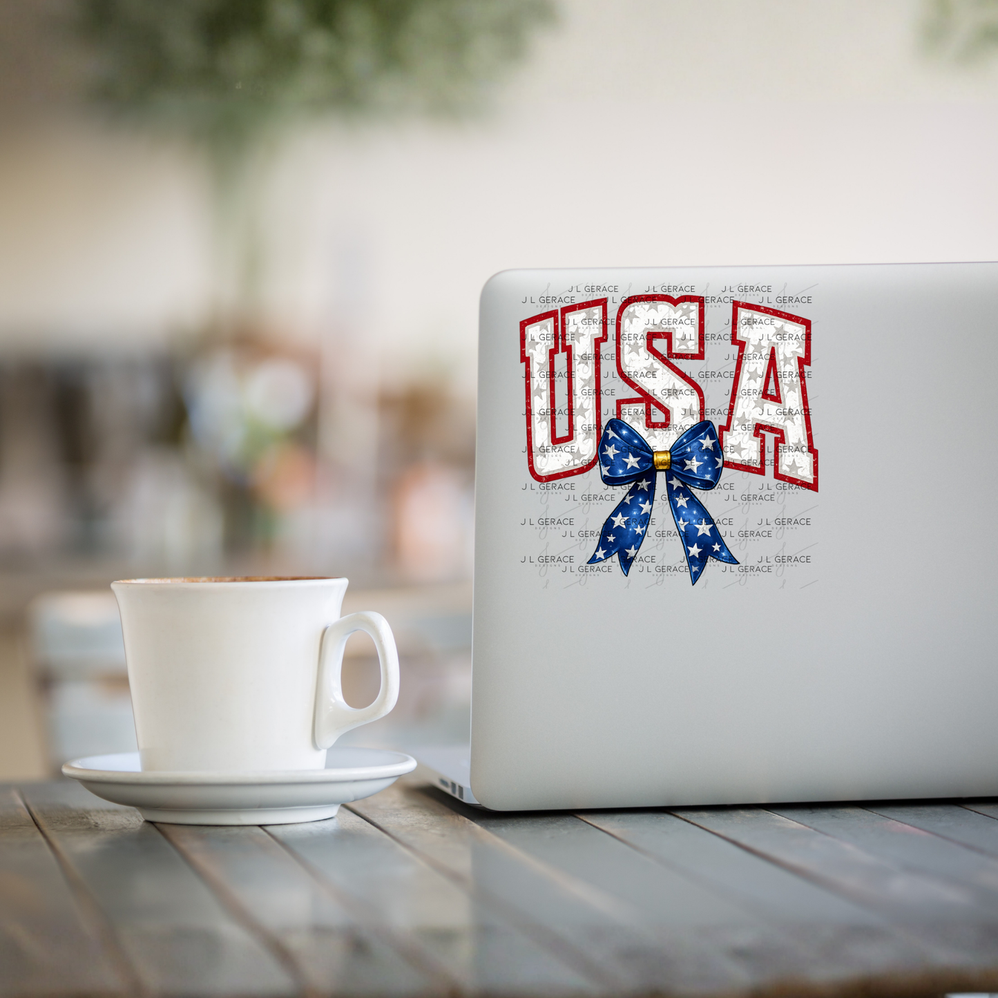 USA Bow Patriotic PNG Design