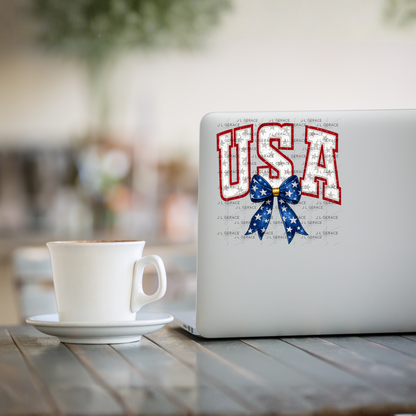 USA Bow Patriotic PNG Design