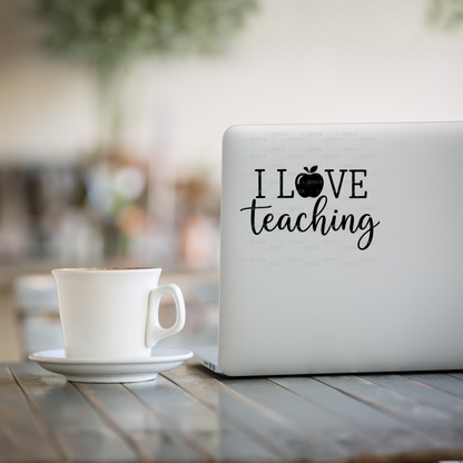 I Love Teaching Apple Teacher Colorful PNG (2 Colors)
