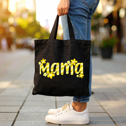 Mama Daisy Floral Yellow PNG Design