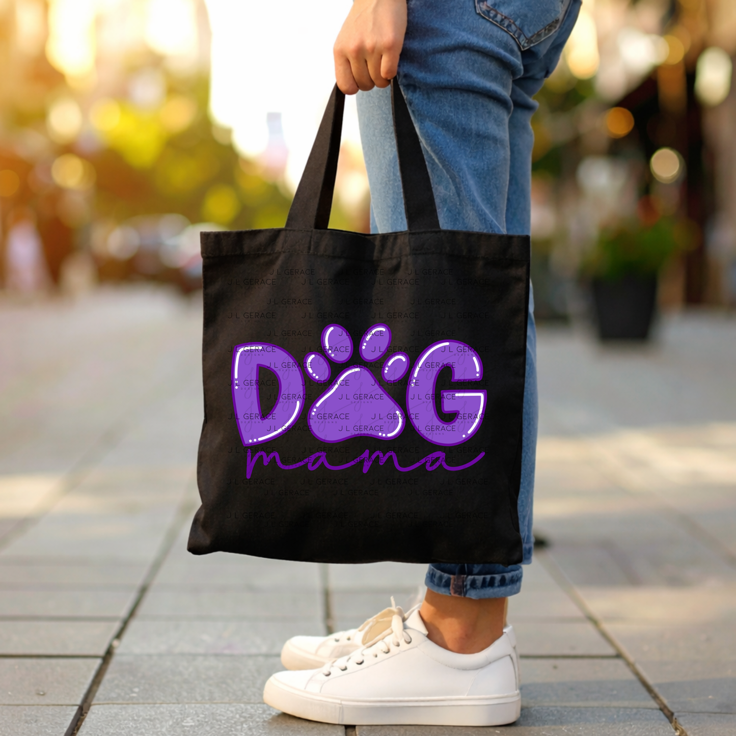 Dog Mama PNG – Paw Print Mothers Day Sublimation Design