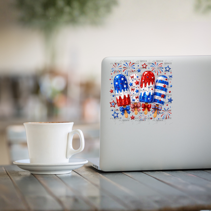 Patriotic Popsicles Fireworks PNG Design