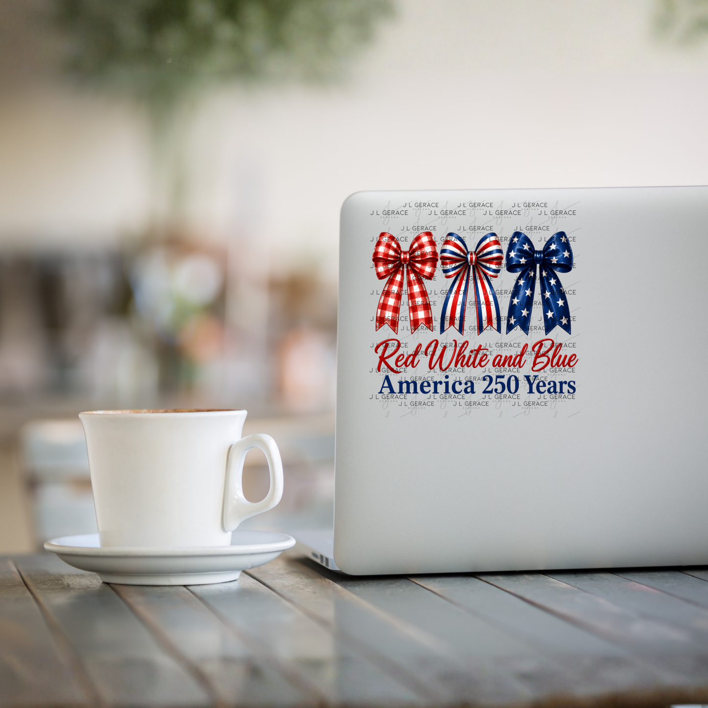 Red White and Blue America 250 Years PNG Design