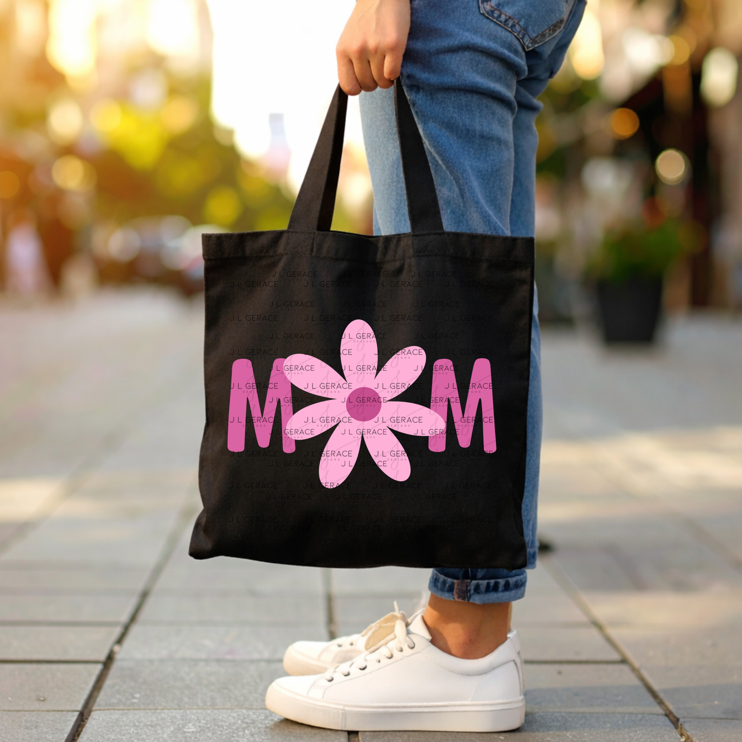 Mom Daisy Floral Rose Pink PNG Design