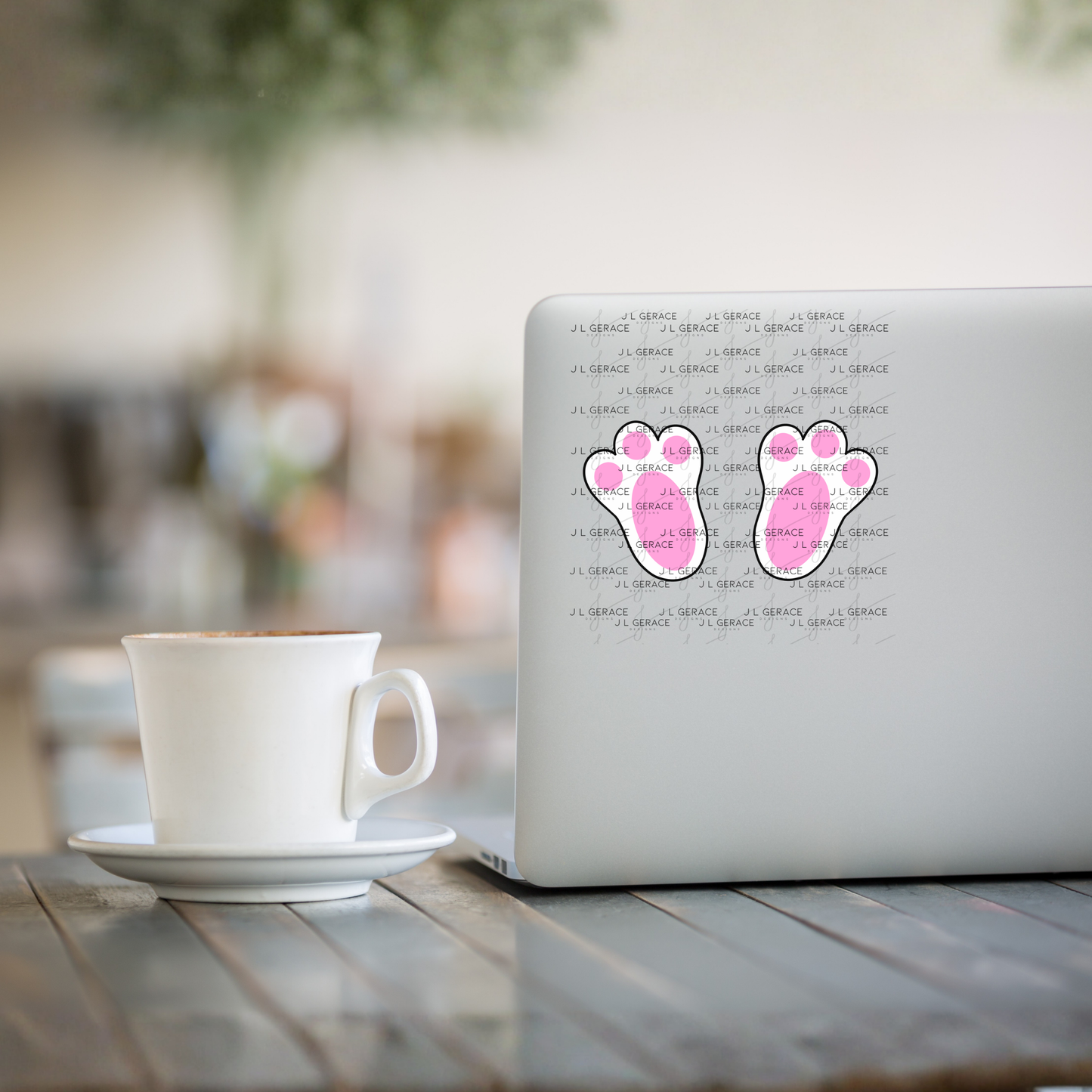 Easter Bunny Feet Black Outline PNG