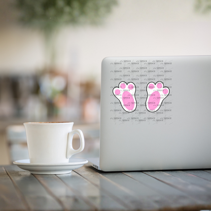 Easter Bunny Feet Black Outline PNG