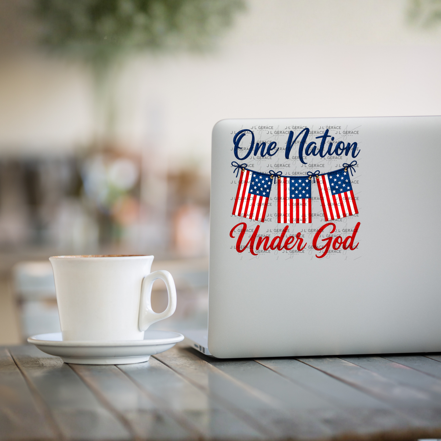 One Nation Under God Patriotic PNG Design