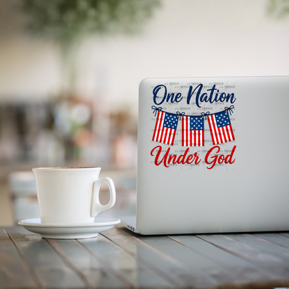 One Nation Under God Patriotic PNG Design
