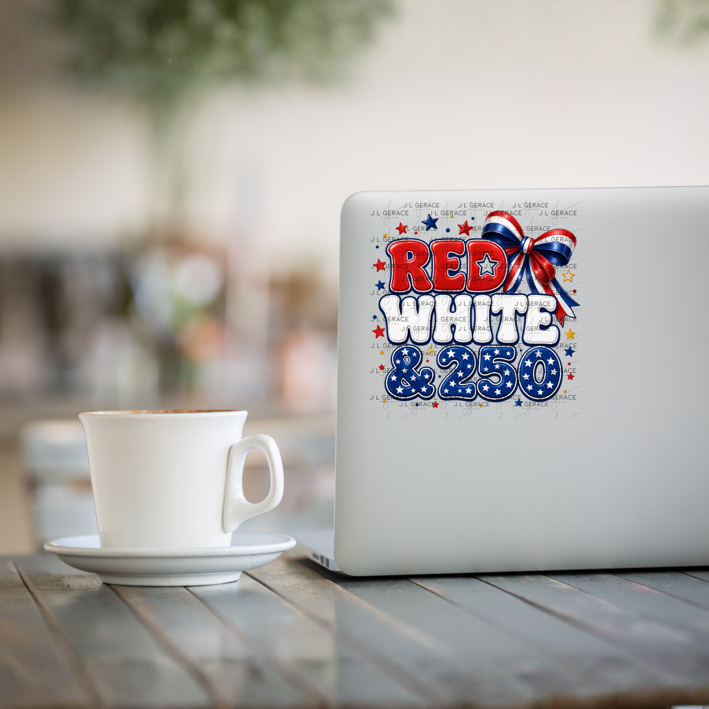 Red White & 250 Patriotic PNG Design