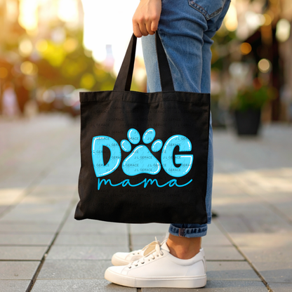 Dog Mama PNG – Blue Paw Print Sublimation Design