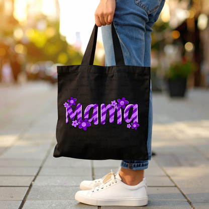 Mama Daisy Floral Purple PNG Design