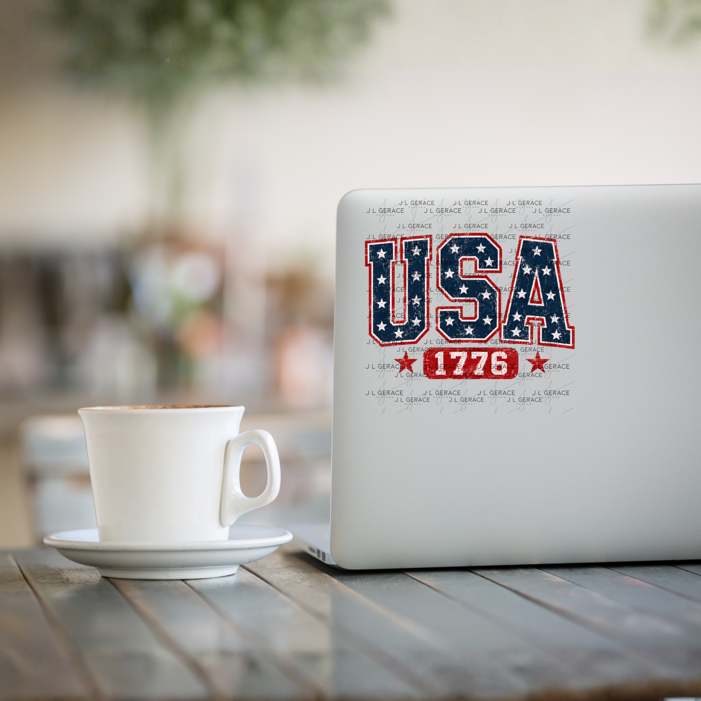 USA 1776 Distressed Patriotic PNG Design