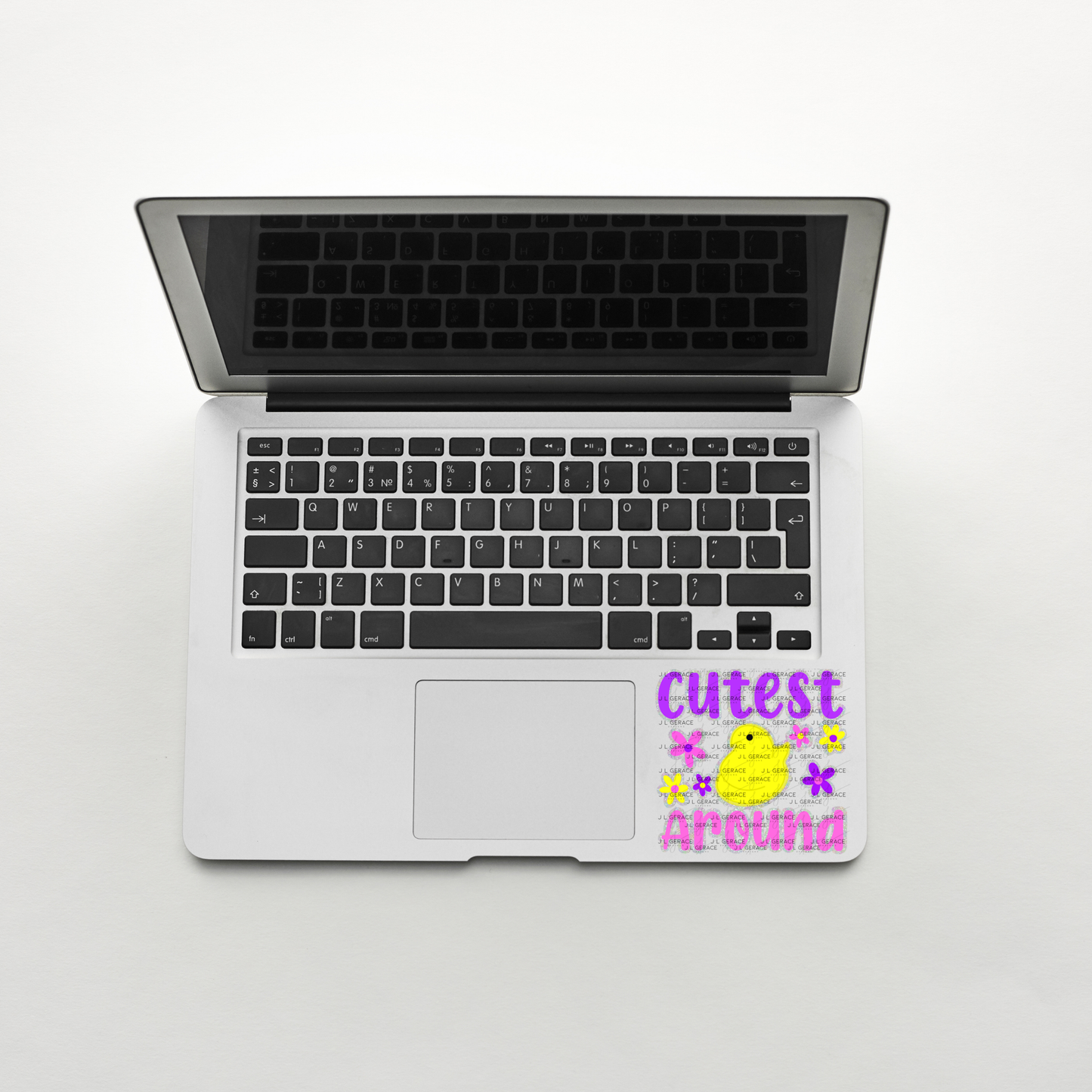 Cutest Chick Around Glitter Outline PNG