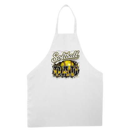 Softball Dad PNG – Yellow Black Paint Splatter Sports Design with Softball