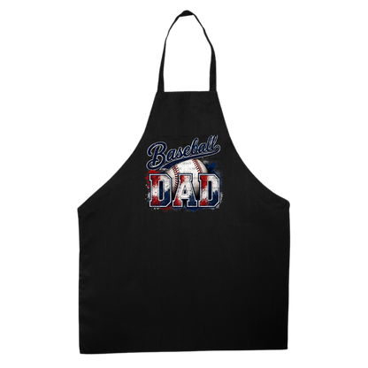 Baseball Dad PNG – Red White Blue Paint Splatter Design with Ball