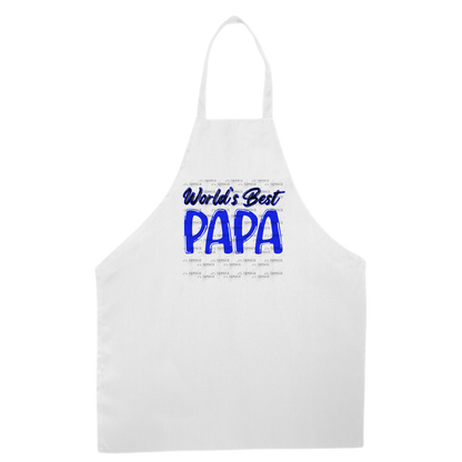 World’s Best Papa PNG – Blue Glossy Typography Design