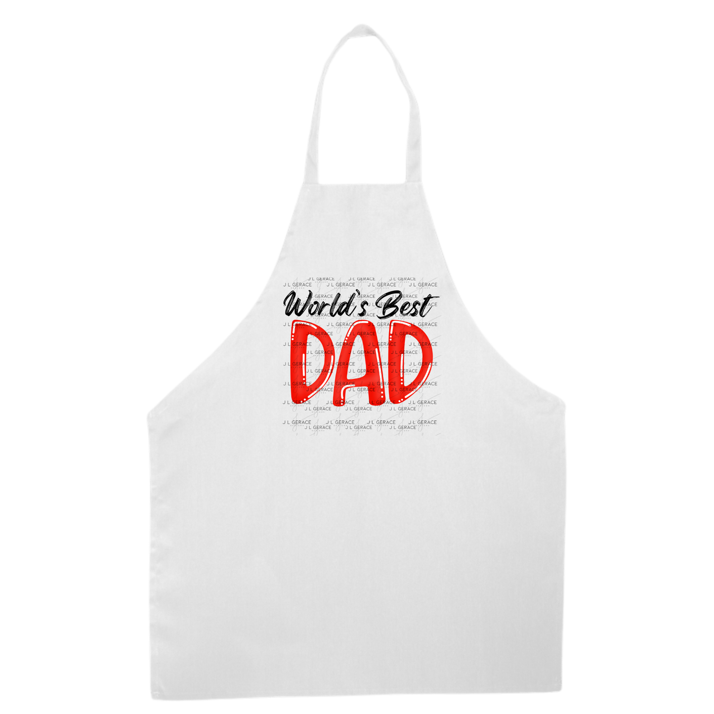 World’s Best Dad PNG – Red Glossy Typography Design for Father’s Day