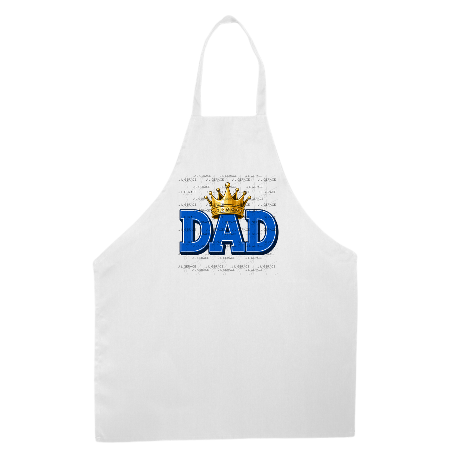 Dad PNG – Blue King Crown Typography Sublimation Design