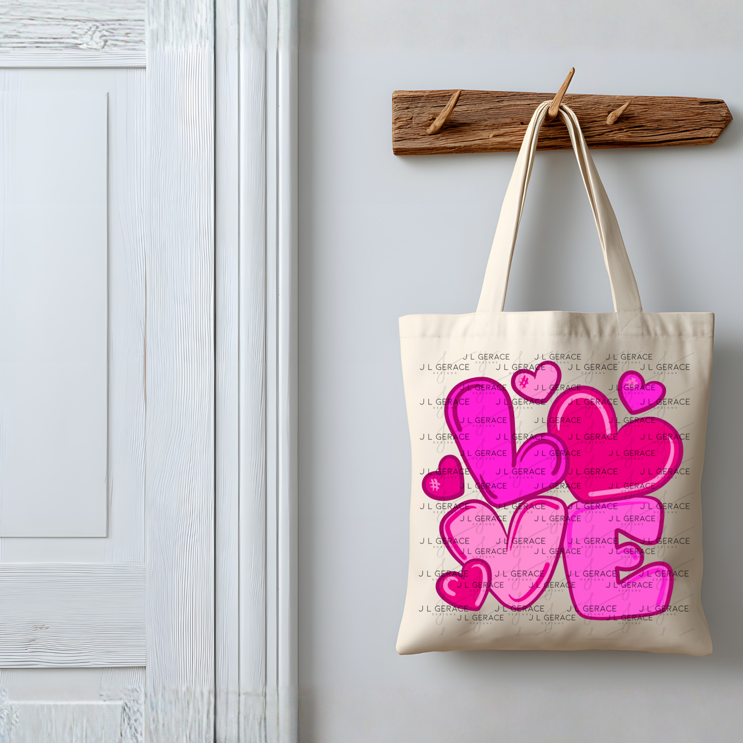 Pink Love Bubble Letter PNG Design