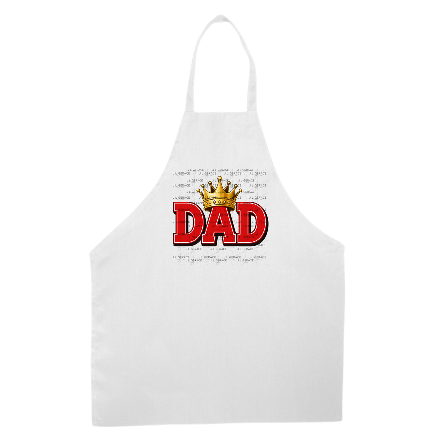 Dad PNG – Red King Crown Typography Sublimation Design