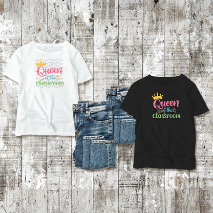 Queen of the Classroom Teacher Colorful PNG