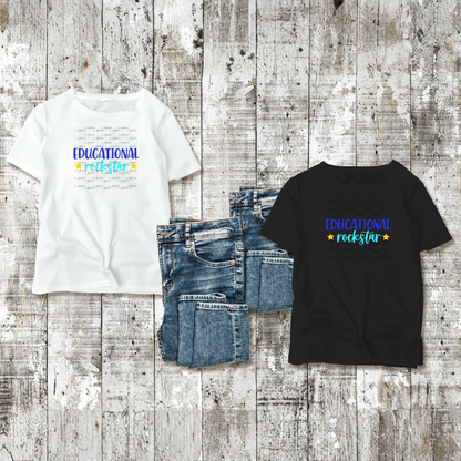 Educational Rockstar Teacher - Blue And Teal PNG Digital Download