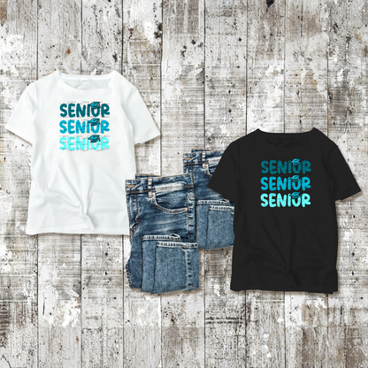 Senior PNG – Teal Graduation Cap Lettering Design