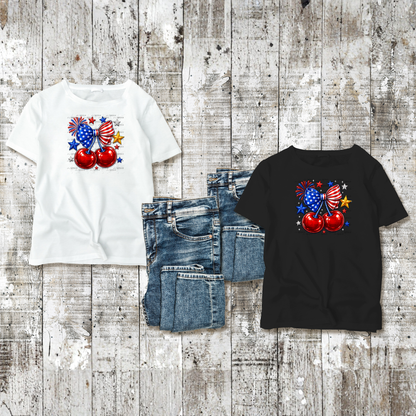 Patriotic Cherry Bow PNG