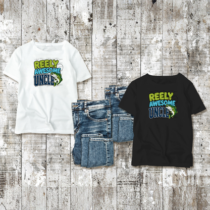 Reely Awesome Uncle PNG – Bass Fishing Sublimation Design