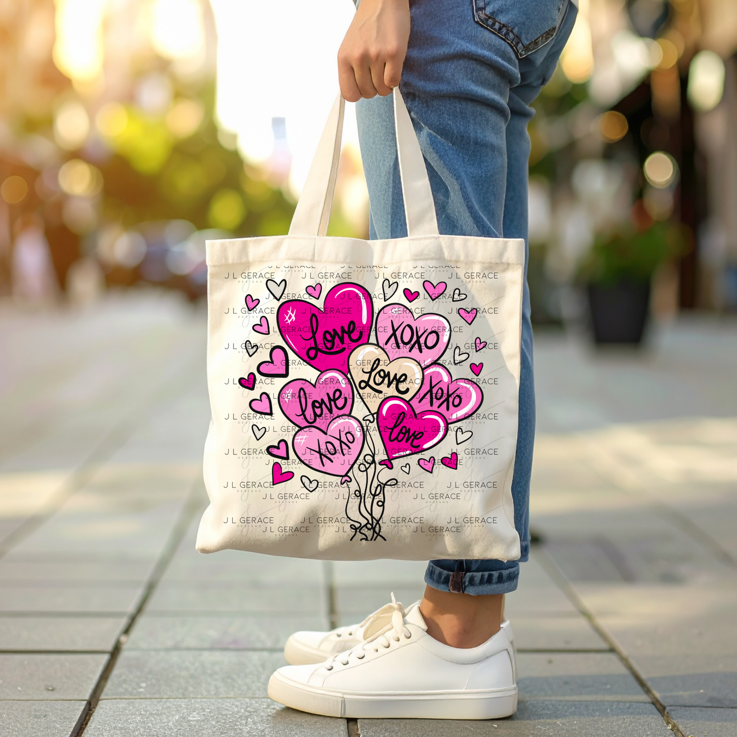 Pink Love & XOXO Heart Balloon Bouquet PNG