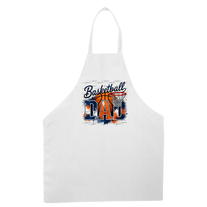 Basketball Dad PNG – Blue Orange Paint Splatter Design with Hoop and Ball