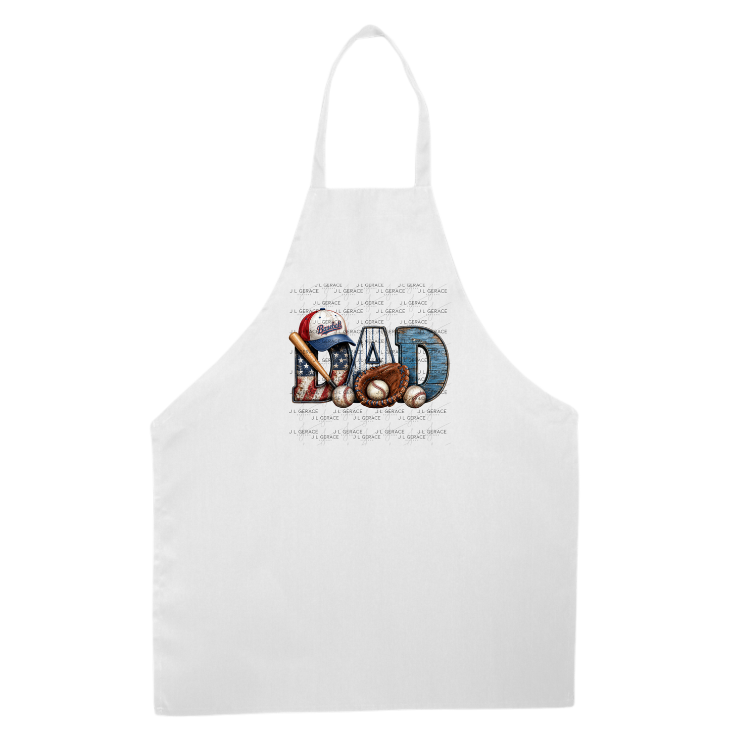 Dad PNG – Baseball American Flag Rustic Design with Bat Glove and Hat