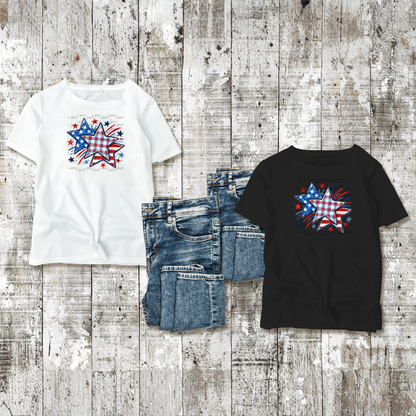 Patriotic Watercolor Stars PNG Design