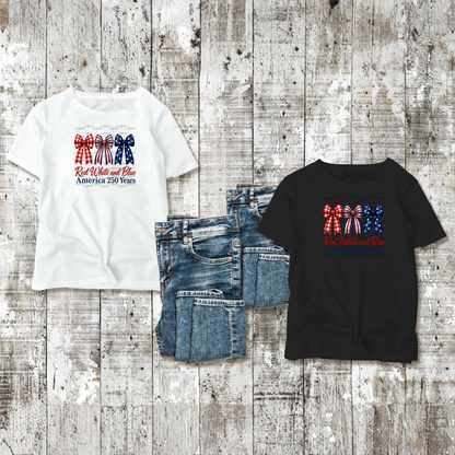 Red White and Blue America 250 Years PNG Design