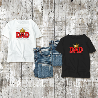 Dad PNG – Red King Crown Typography Sublimation Design