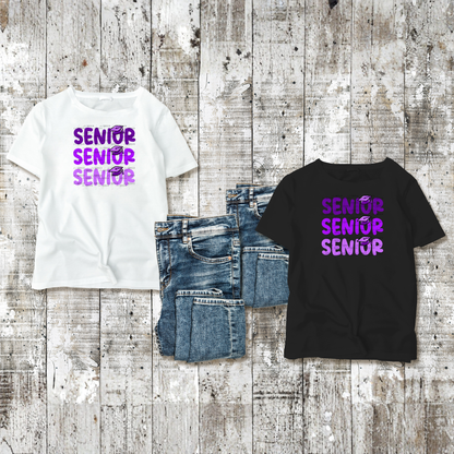 Senior PNG – Purple Graduation Cap Lettering Design