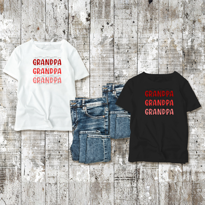 Grandpa PNG – Red Gradient Typography Sublimation Design