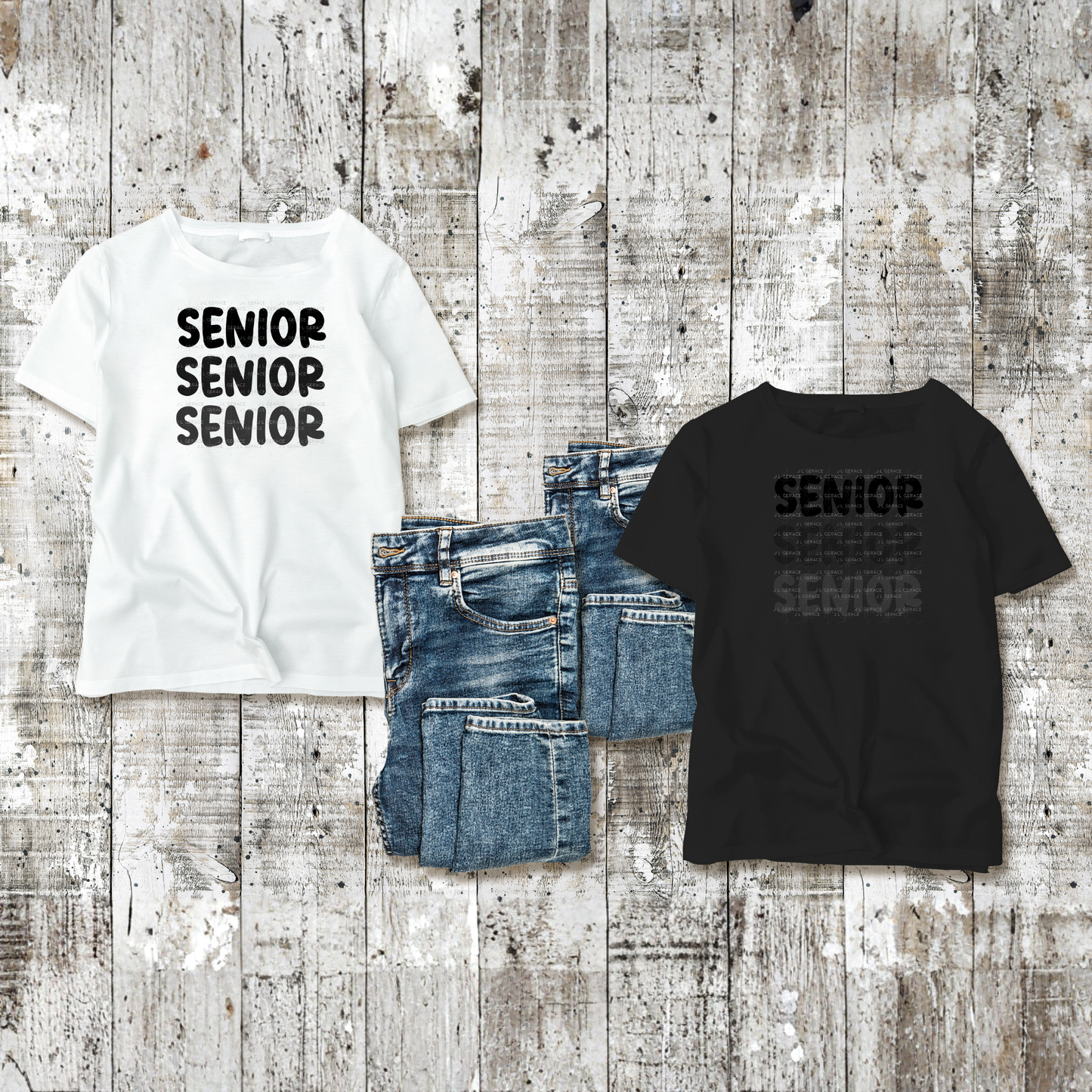 Senior PNG – Bold Black Graduation Lettering Design
