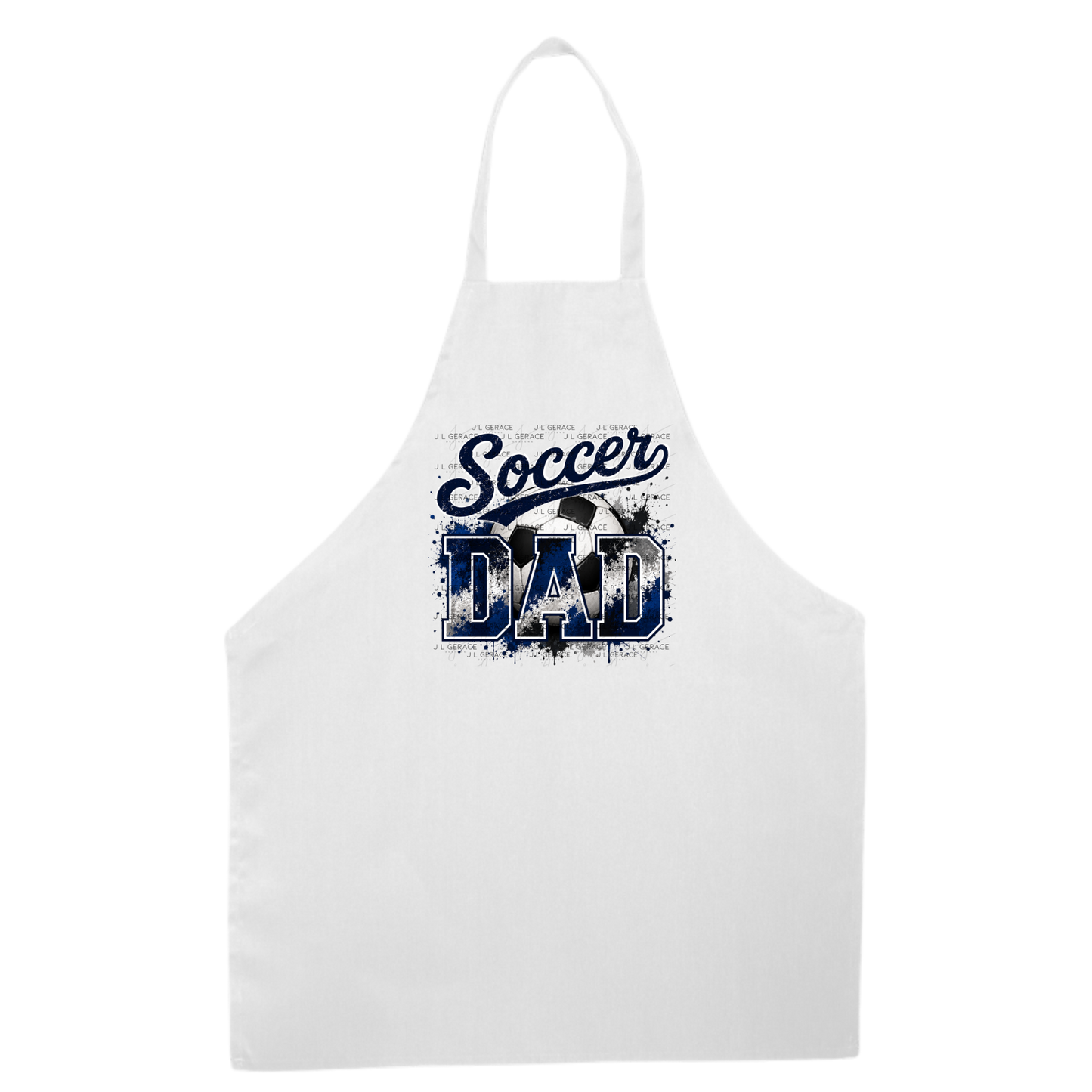 Soccer Dad PNG – Blue Black Paint Splatter Sports Design with Soccer Ball