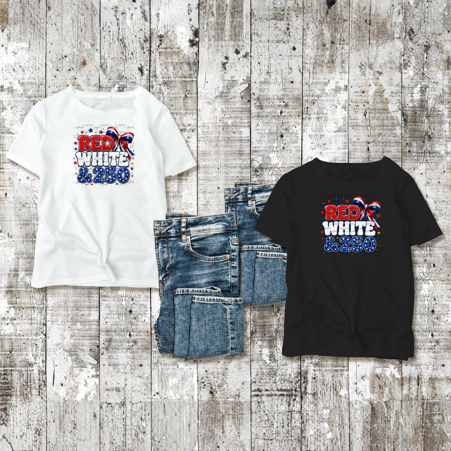 Red White & 250 Patriotic PNG Design