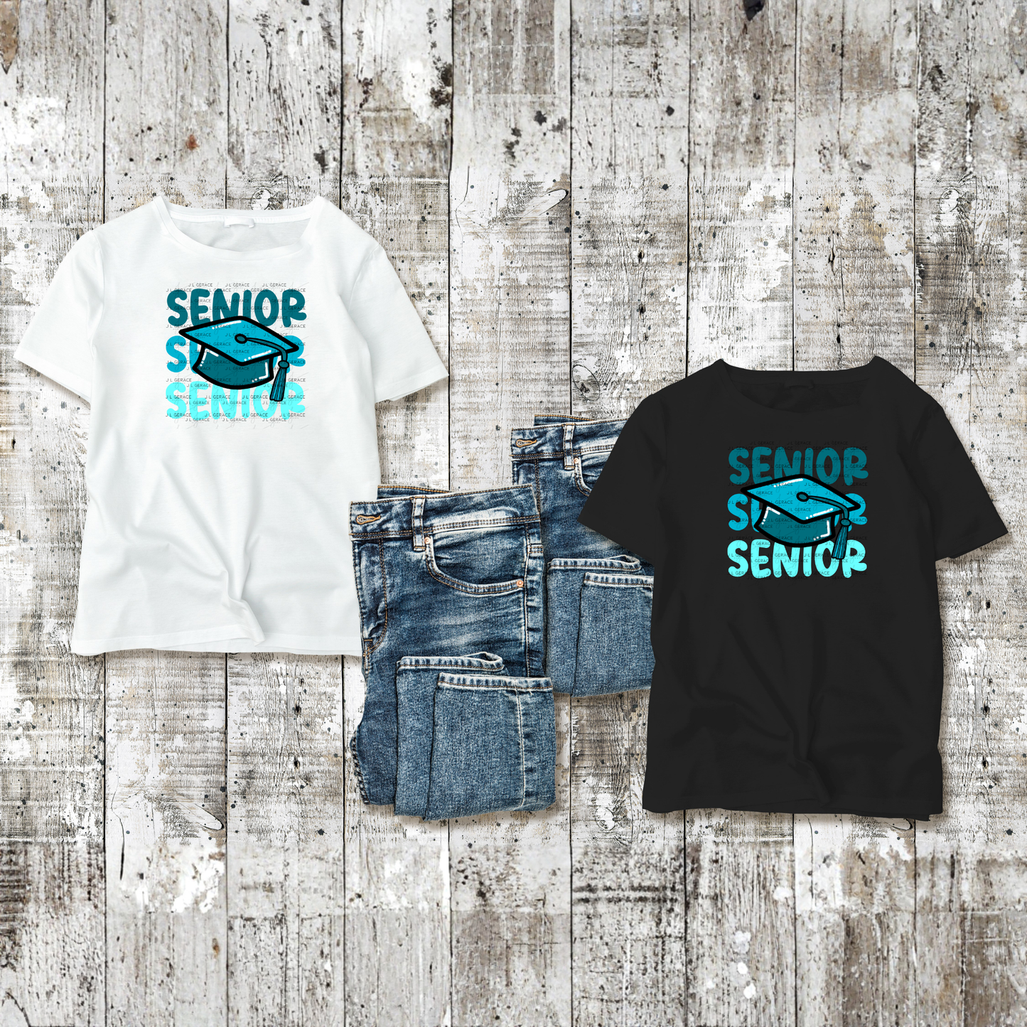 Senior PNG – Teal Graduation Cap Senior Design
