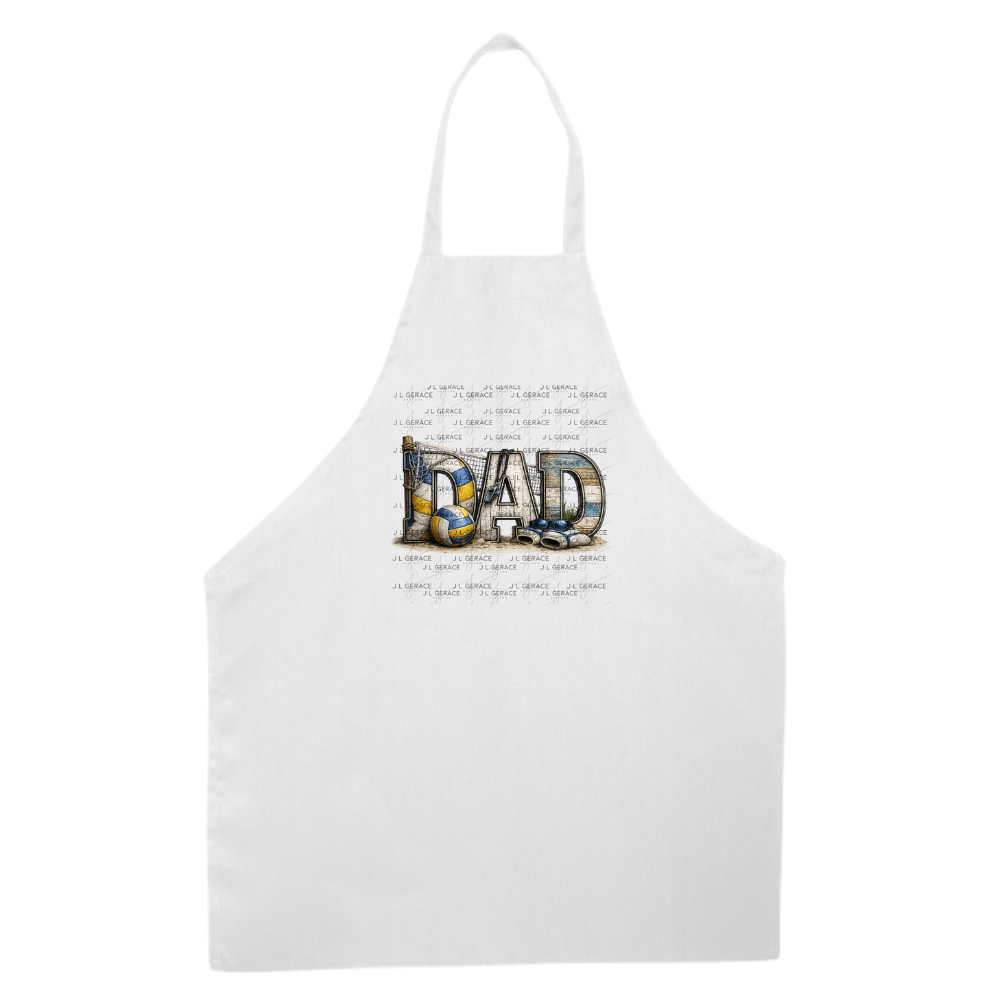 Dad PNG – Volleyball Beach Sports Design with Net Sand and Ball