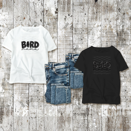 Bird PNG – Black Word Design with Feather Letter
