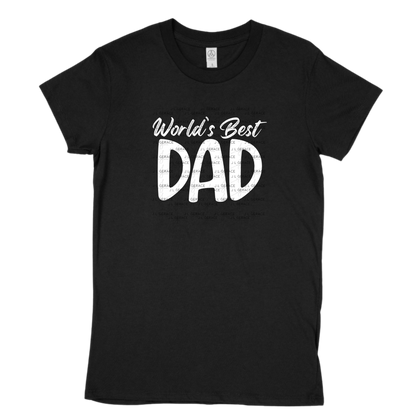 World’s Best Dad PNG – White Minimalist Typography Design for Father’s Day