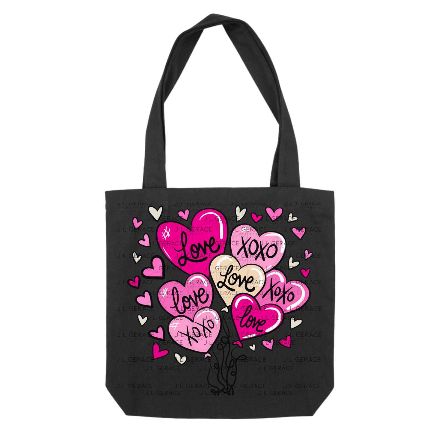 Pink Love & XOXO Heart Balloon Bouquet PNG